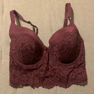 34DDD wine color bustier